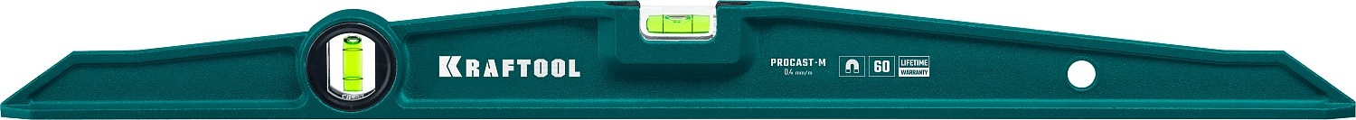 Уровень Kraftool 34718-060 пузырьковый 2глаз. магнит. литой зеленый