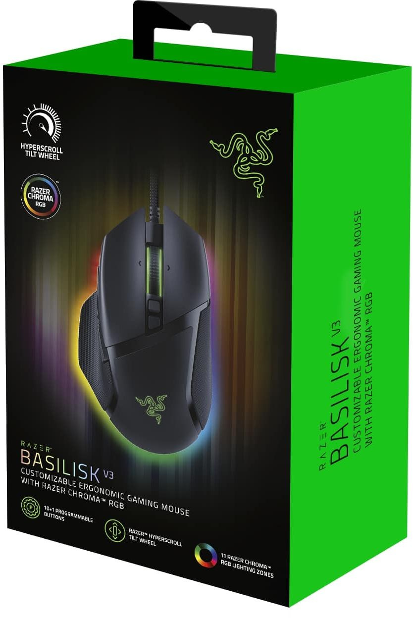 Мышь Razer Basilisk V3 черный оптическая 26000dpi USB 11but (RZ01-04000100-R3M1)