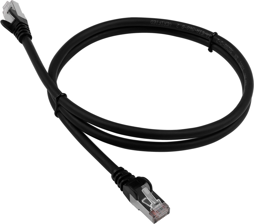 Патч-корд Lanmaster LAN-PC45/S6-2.0-BK FTP RJ-45 вил.-вилка RJ-45 кат.6 2м черный LSZH