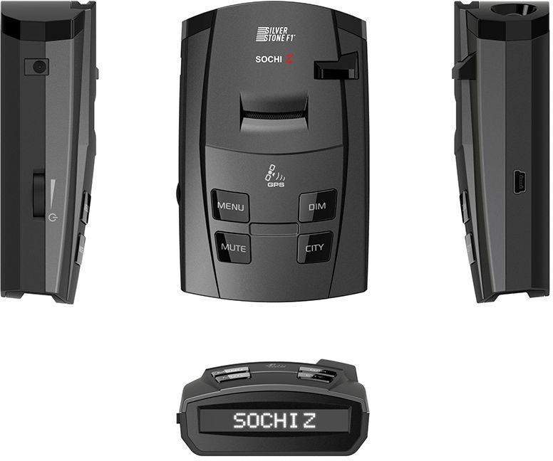 Радар-детектор Silverstone F1 SOCHI-Z GPS приемник черный
