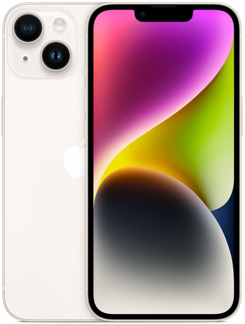 Смартфон Apple A2882 iPhone 14 256Gb 6Gb сияющая звезда моноблок 3G 4G 2Sim 6.1" 1170x2532 iOS 16 12Mpix 802.11 a/b/g/n/ac/ax NFC GPS GSM900/1800 GSM1900 Protect