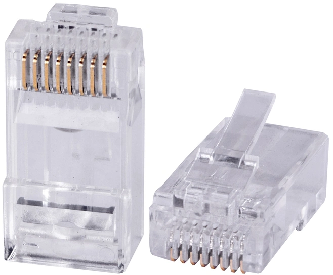 Коннектор Cabeus (8P8C-C6-FC) UTP кат.6 RJ45 серебристый