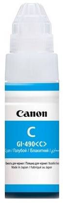 Чернила Canon GI-490C 0664C001 голубой 70мл для Canon Pixma G1400/G2400/G3400