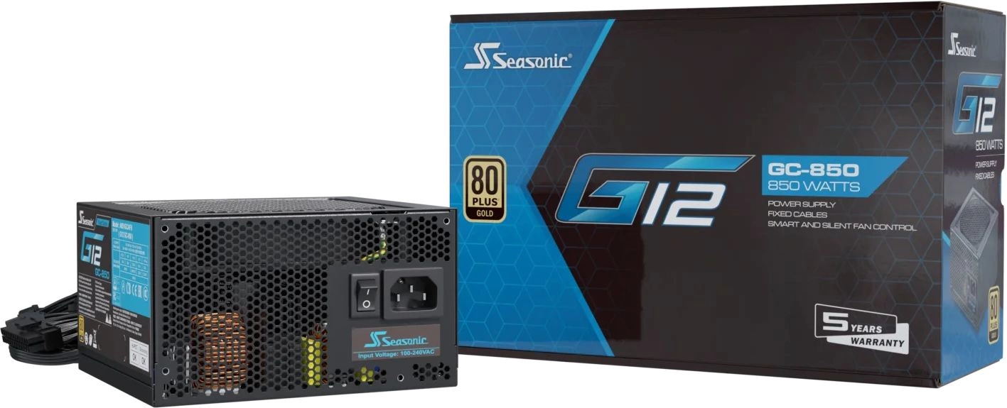 Блок питания Seasonic ATX 850W G12 GC-850 80+ gold (20+4pin) APFC 120mm fan 6xSATA RTL