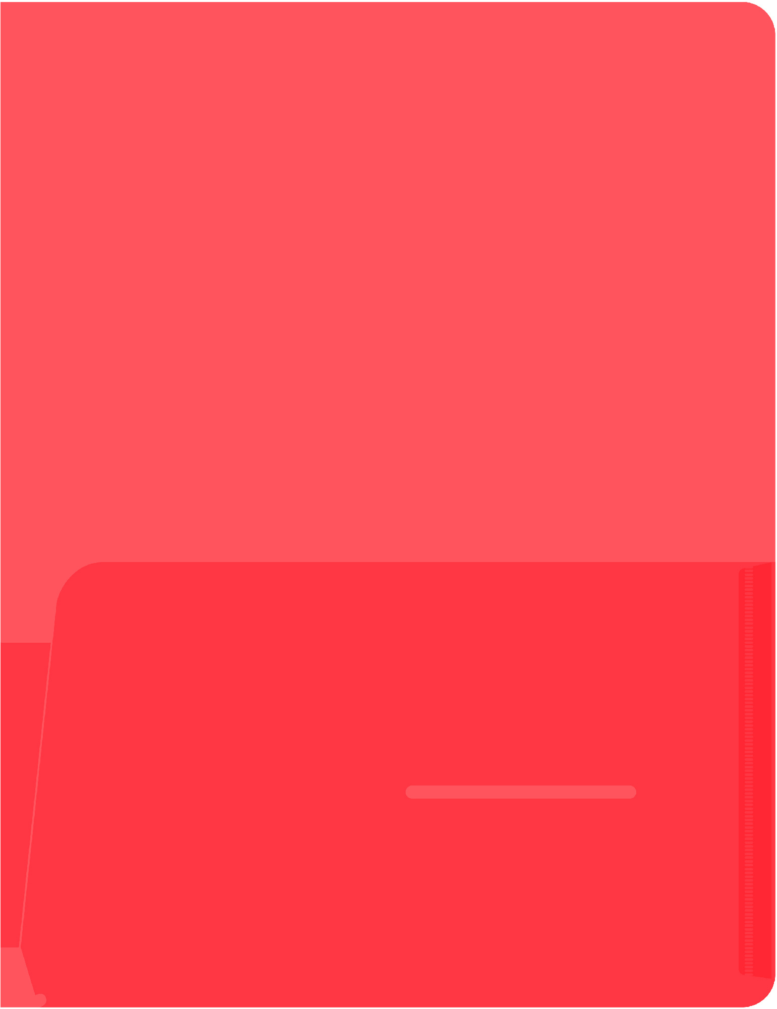 Папка-уголок Бюрократ -E570RED 2 внутр.карман A4 пластик 0.18мм красный