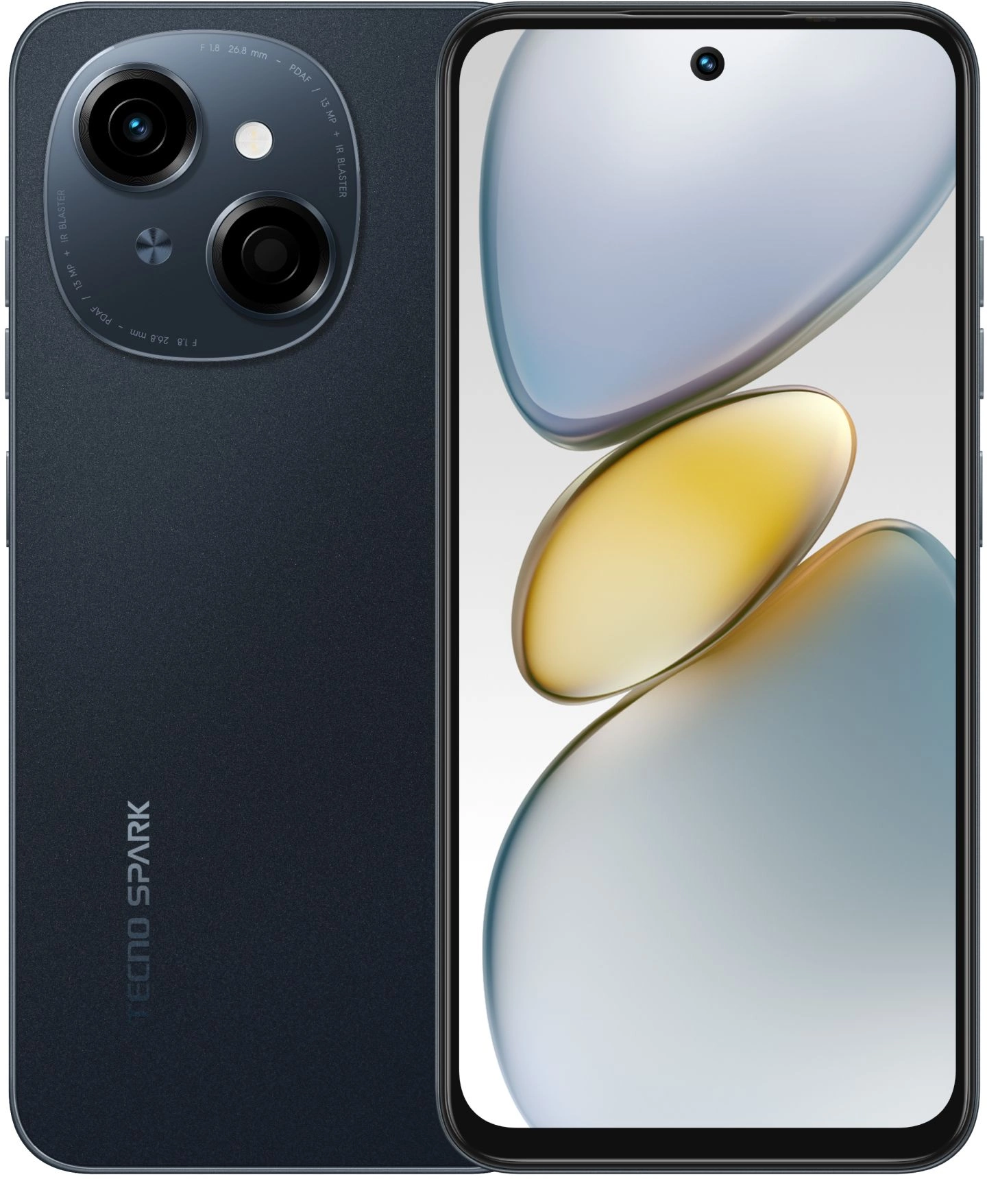 Смартфон Tecno Spark Go 1 128Gb 4Gb черный моноблок 3G 4G 2Sim 6.67" 720x1600 Android 14 Go 13Mpix 802.11 a/b/g/n/ac GPS GSM900/1800 Protect microSD max1024Gb