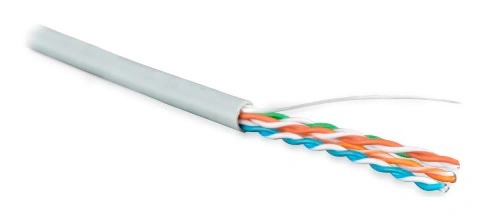 Кабель информационный Hyperline UUTP4-C5E-S24-IN-LSZH-GY-305 кат.5E UTP 4 пары 24AWG LSZH внутренний 305м серый