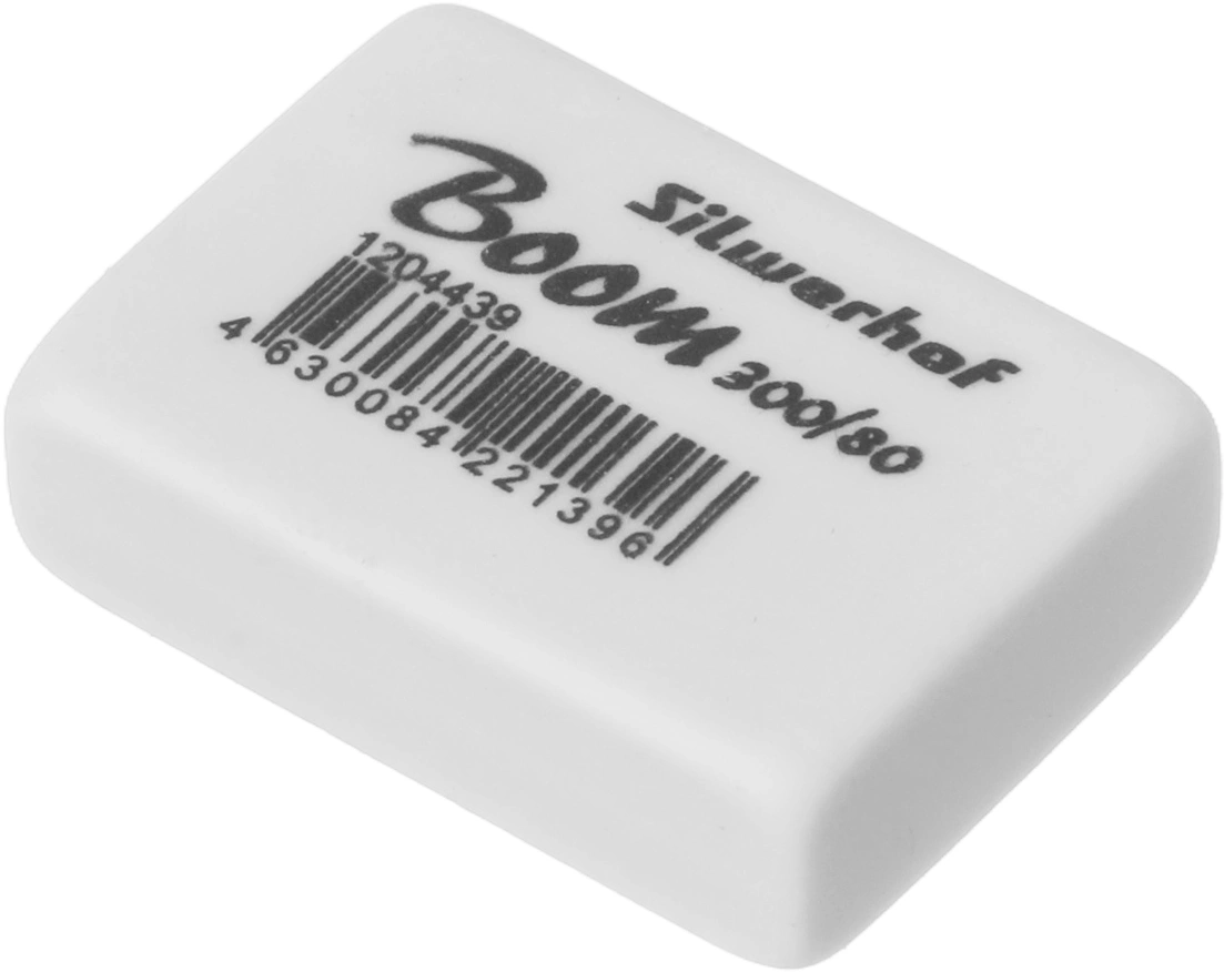 Ластик Silwerhof Boom 300/80 181146 26х18.5х8мм каучук термопластичный белый