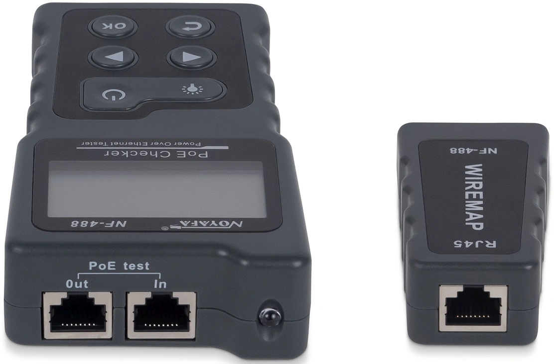 Тестер кабельный Cabeus HT-488-PoE черный