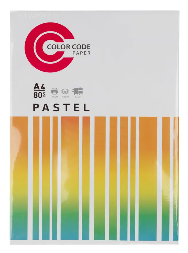 Бумага ColorCode Color Code БЦМИКС_П A4/80г/м2/100л./радуга пастель (5цветов)