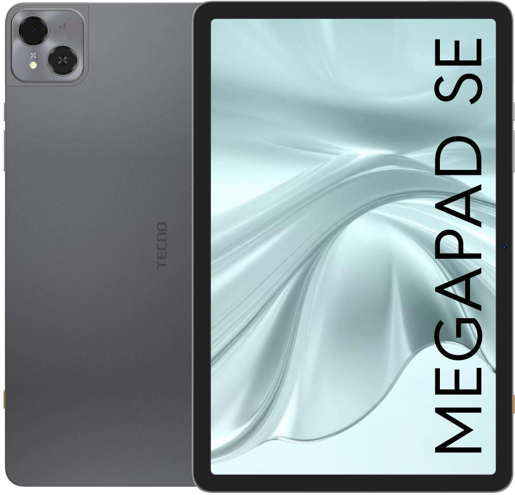 Планшет Tecno MegaPad 11 SE T1102 685 (2.8) 8C RAM8Gb ROM128Gb 10.95" IPS 1920x1200 4G Android 15 серый 8Mpix 5Mpix BT WiFi microSD 1Tb 8000mAh 1776hrs