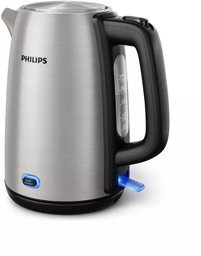 Чайник электрический Philips HD9353/90 1.7л. 2060Вт нержавеющая сталь/черный корпус: металл/пластик