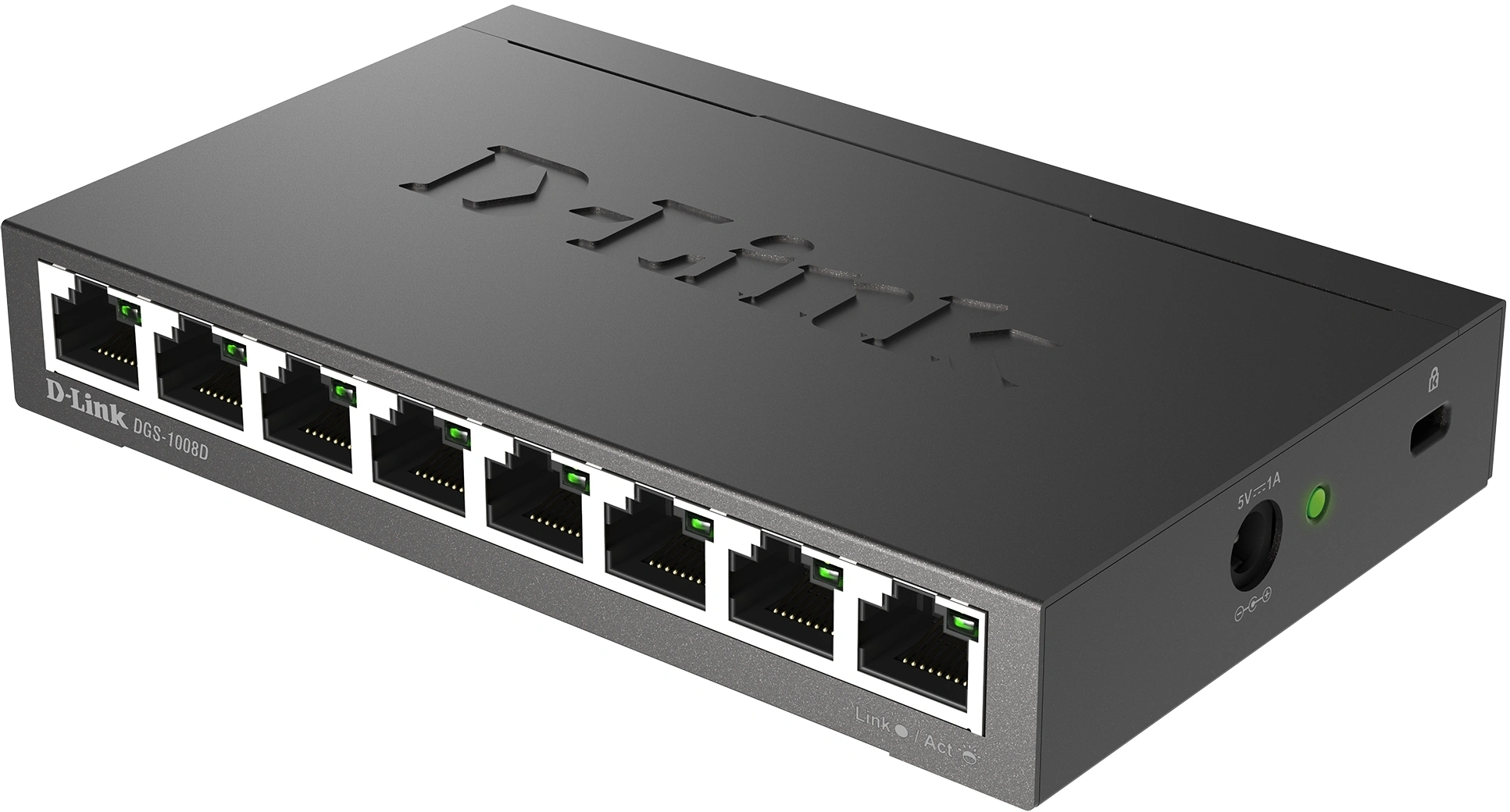 Коммутатор D-Link DGS-1008D/R1A (L2) 8x1Гбит/с неуправляемый