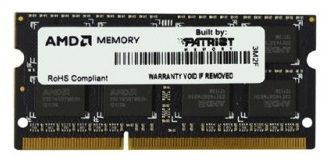 Память DDR3 4GB 1600MHz AMD R534G1601S1S-UO OEM PC3-12800 CL11 SO-DIMM 204-pin 1.5В OEM