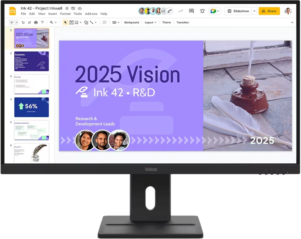 Монитор Lenovo 27" ThinkVision E27q-40 черный IPS LED 16:9 HDMI M/M матовая HAS Piv 350cd 178гр/178гр 2560x1440 100Hz DP QHD 6.2кг