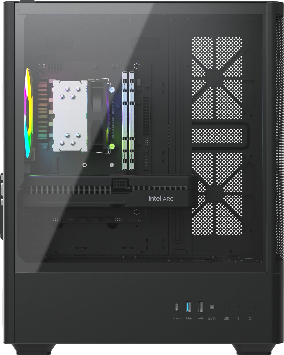 ПК Teclast G03 i5 12400F (2.5) 32Gb SSD1Tb Arc B580 12Gb Windows 11 Pro GbitEth 500W белый (G03 12400F32G1TB580WKRU)