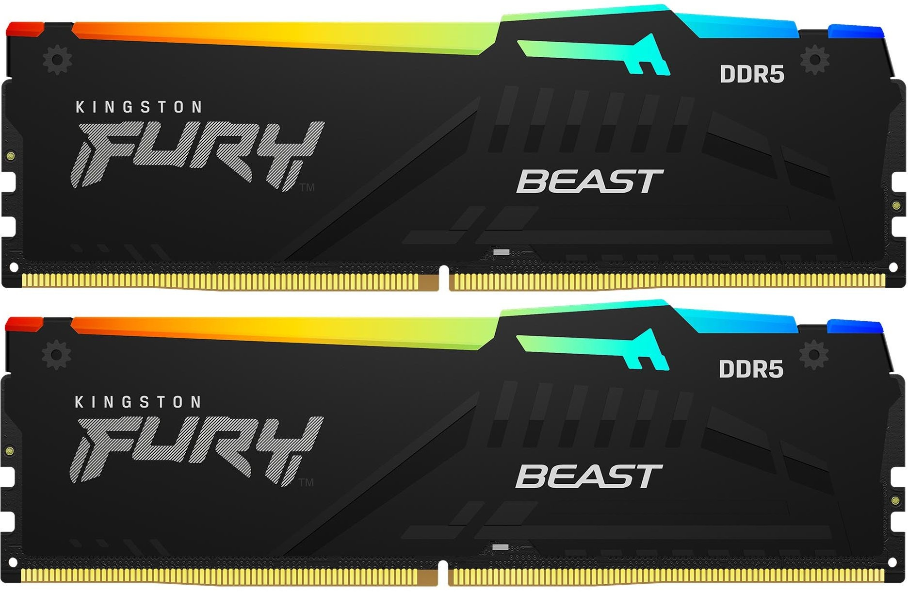 Память DDR5 2x16GB 5200MHz Kingston KF552C36BBEAK2-32 Fury Beast Expo RGB RTL Gaming PC5-41600 CL36 DIMM 288-pin 1.25В kit single rank с радиатором Ret