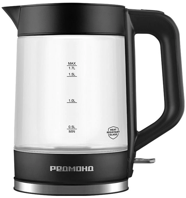 Чайник электрический Редмонд KG250 1.7л. 2200Вт черный корпус: пластик/стекло