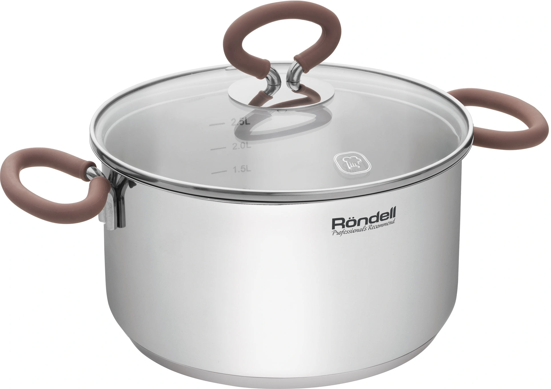 Кастрюля Rondell Etery RDS-1599 3.1л. d=20см (с крышкой) стальной