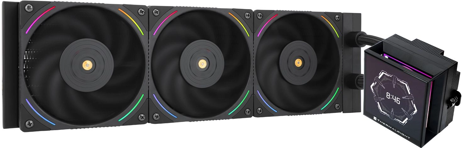 Система водяного охлаждения Thermalright Hyper Vision 360 ARGB Soc-AM5/AM4/1151/1200/2066/2011/1700 черный 4-pin 27dB Al LCD Ret (H-VISION-360-BL-ARGB)