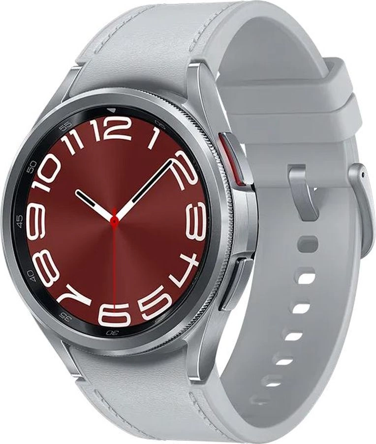 Смарт-часы Samsung Galaxy Watch 6 Classic LTE 43мм 1.3" Super AMOLED корп.серебристый рем.серебристый (SM-R955FZSACAU)