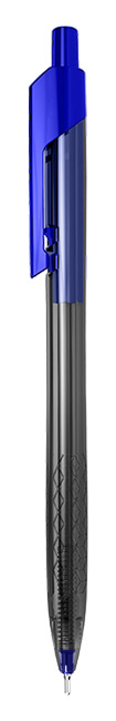 Ручка шариков. автоматическая Deli Arrow EQ01330 прозрачный/синий d=0.7мм син. черн.