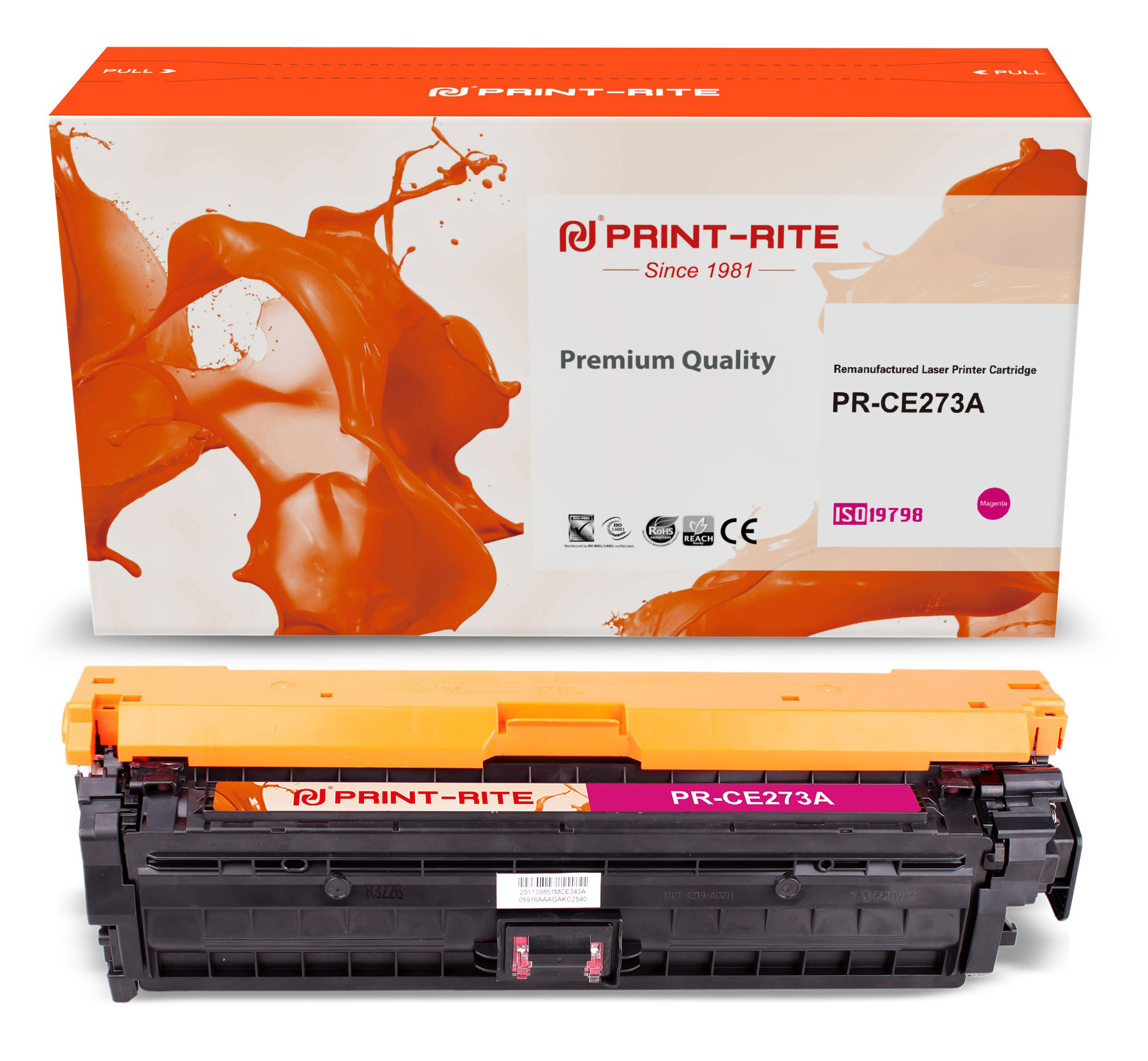 Картридж лазерный Print-Rite TRH862BPU1J PR-CE273A CE273A пурпурный (13500стр.) для HP LJ Ent CP5525