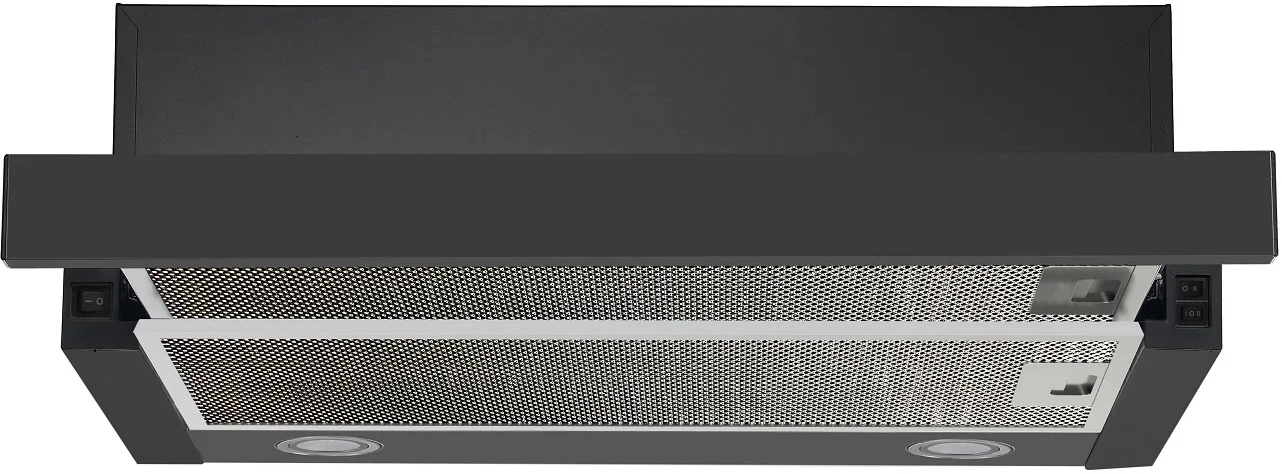 Вытяжка встраиваемая Krona T 500 черный управление: кнопочное (1 мотор)