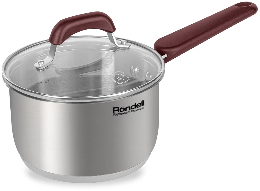 Ковш Rondell Bojole RDS-735 1.7л. d=16см (с крышкой) стальной