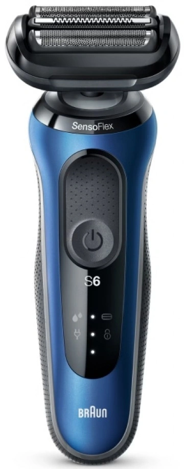 Бритва сетчатая Braun Series 6 61-B1500s реж.эл.:3 питан.:аккум. синий/черный