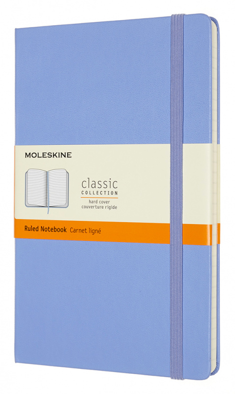 Блокнот Moleskine CLASSIC QP060B42 Large 130х210мм 240стр. линейка твердая обложка голубая гортензия