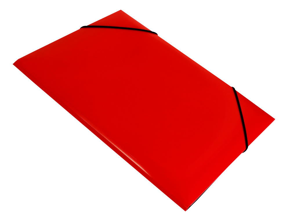 Папка на резинке Бюрократ DeLuxe DL510RED A4 пластик кор.30мм 0.7мм красный