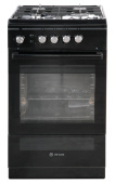 Плита Газовая De Luxe 506040.24г ЧР-001 черный (без крышки) реш.чугун