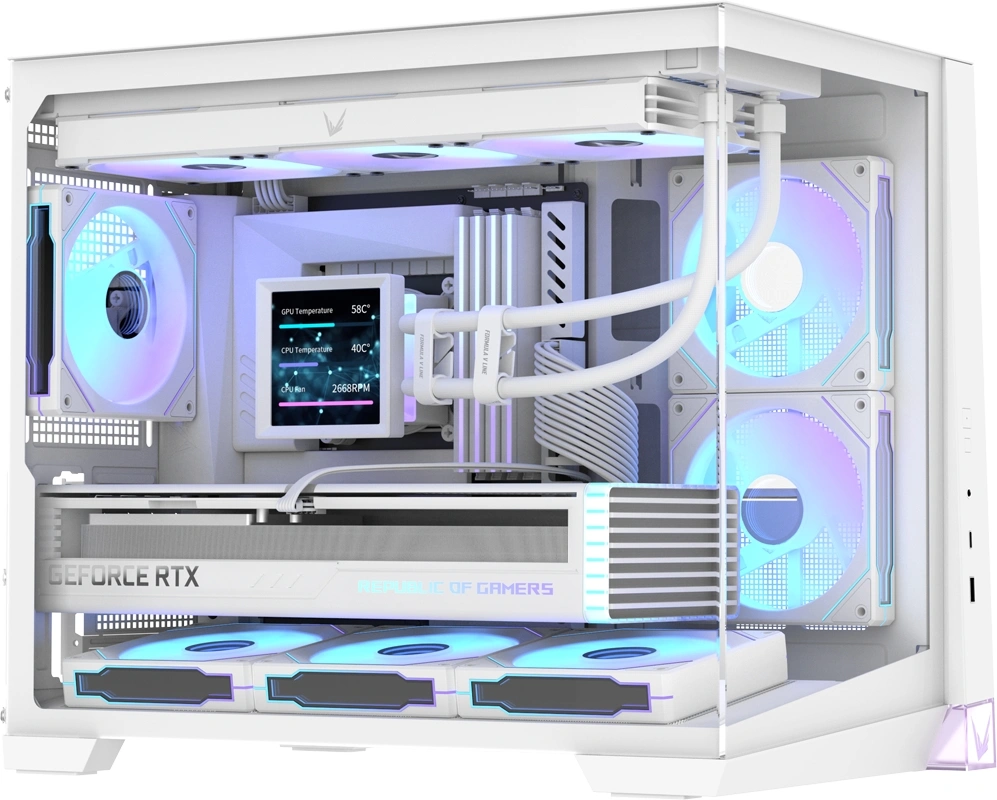 Корпус Formula Crystal Z4M Plus белый без БП mATX 2x120mm 1xUSB2.0 1xUSB3.0 audio bott PSU