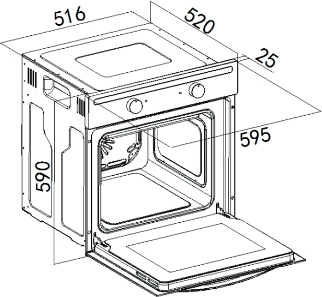 Духовой шкаф Электрический Weissgauff EOM 104 B черный