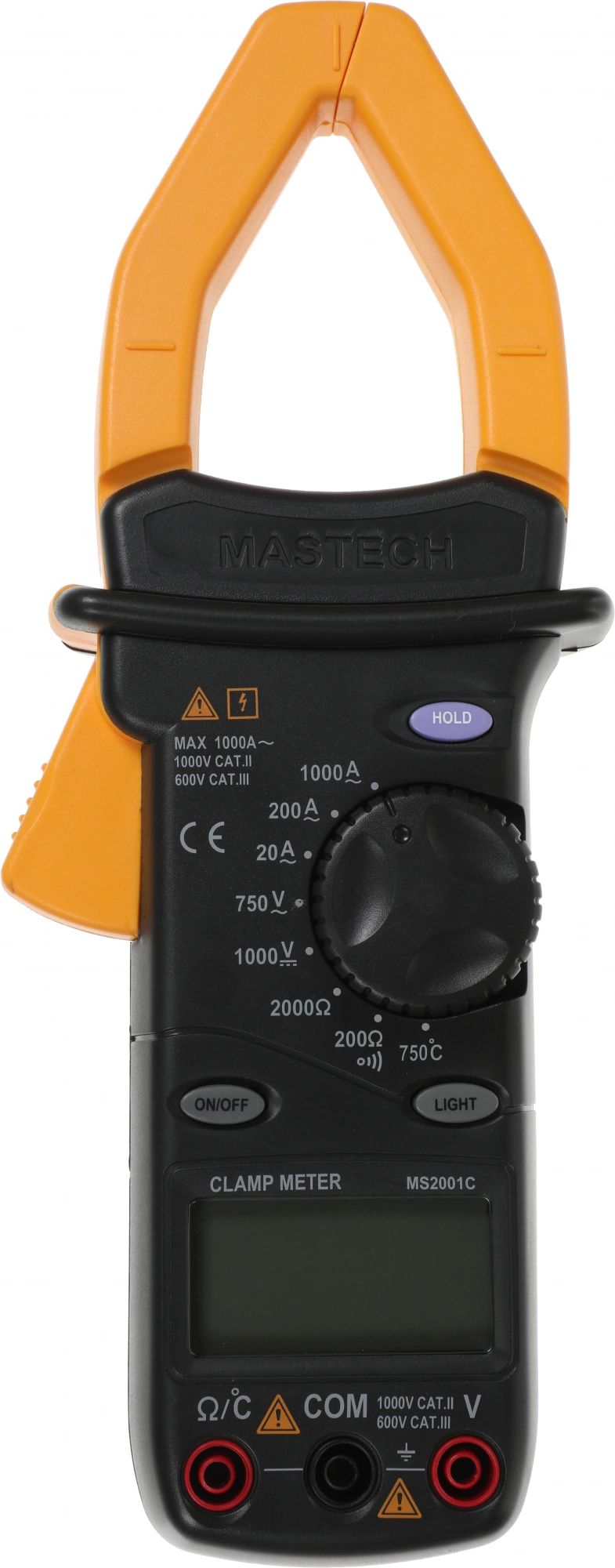 Клещи токоизмерительные Mastech MS2001C цифр. измер.ток:переменный черный (13-1310)