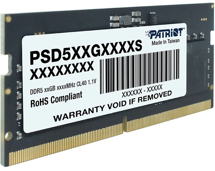 Память DDR5 8GB 5600MHz Patriot PSD58G560041S Signature Line RTL PC5-44800 CL46 SO-DIMM 262-pin 1.1В single rank Ret