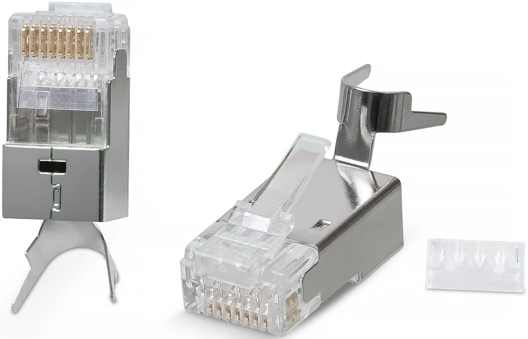 Коннектор Cabeus (8P8C-SH-C7(1.5)-TWP) кат.6A RJ45 серебристый