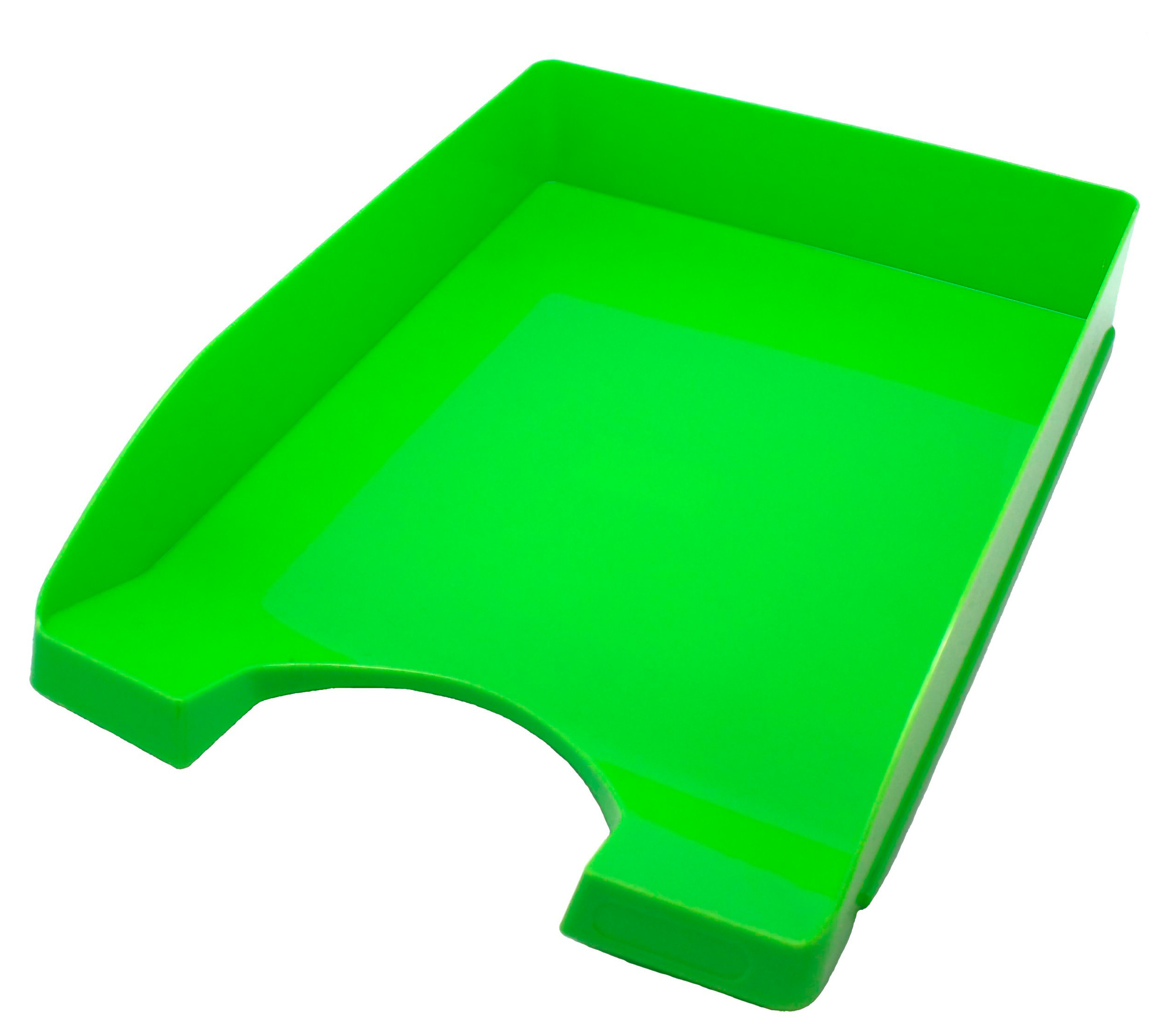 Лоток горизонтальный 2-04ЗЛ Классика 350х255х65мм зеленый пластик