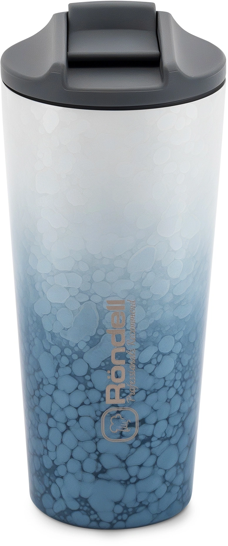 Термокружка Rondell Nubes RDS-1969 для напитков 0.6л. серо-голубой карт. коробка