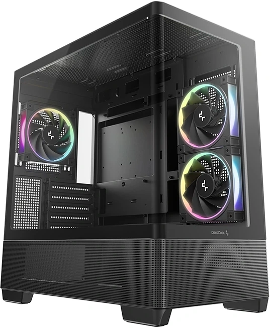 Корпус Deepcool CG380U 3F черный без БП mATX 6x120mm 3x140mm 2xUSB3.0 audio bott PSU