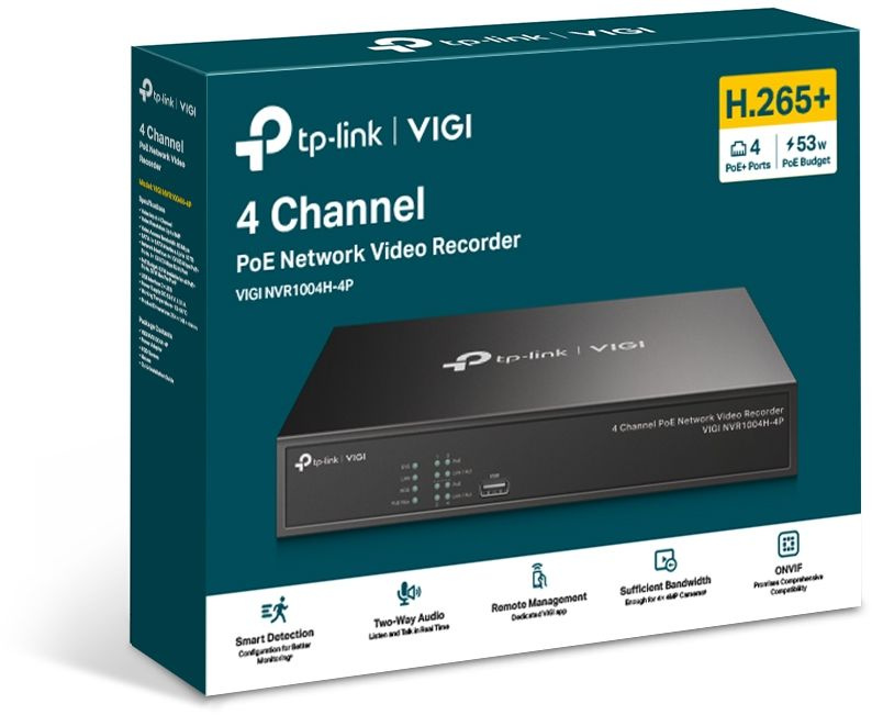 Видеорегистратор TP-Link NVR Vigi NVR1004H-4P