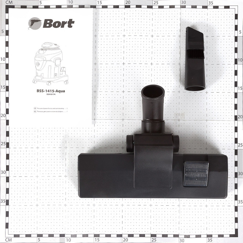 Строительный пылесос Bort BSS-1415-Aqua 1400Вт (уборка: сухая/влажная) синий