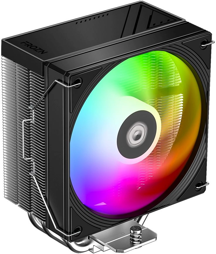 Устройство охлаждения(кулер) ID-Cooling Frozn A410 Se ARGB Soc-AM5/AM4/1200/1700/1851 серебристый/черный 4-pin 16-27.2dB Al+Cu 180W 720gr Ret (FROZN A410 SE ARGB)