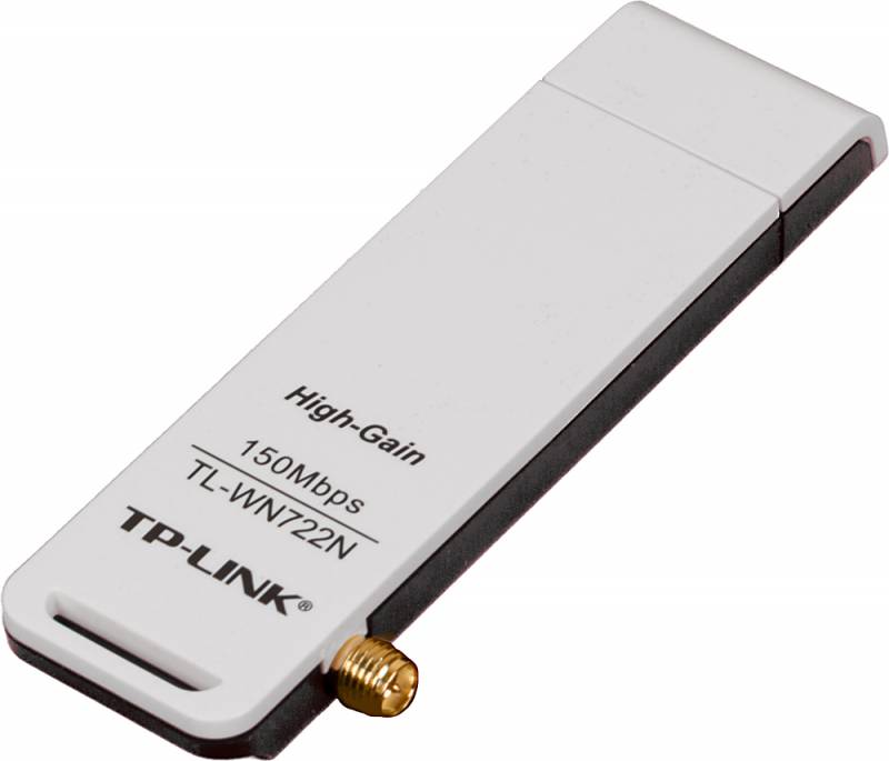Сетевой адаптер Wi-Fi TP-Link TL-WN722N N150 USB 2.0 (ант.внеш.съем) 1ант.