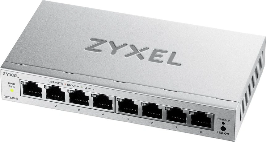 Коммутатор Zyxel GS1200-8V3-EU0101F (L2) 8x1Гбит/с управляемый