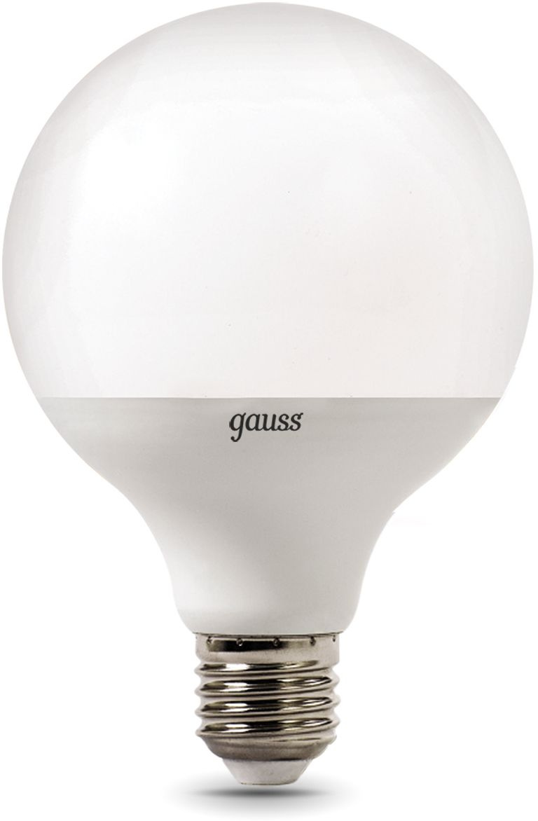 Лампа светодиодная Gauss G95 16Вт цок.:E27 шар 220B 3000K св.свеч.бел.теп. (упак.:1шт) (105102116)
