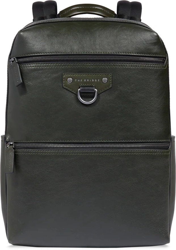 Рюкзак мужской The Bridge Iacopo 066905EX/YO темно-зеленый кожа