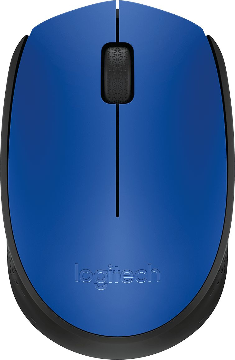 Мышь Logitech M171 синий/черный оптическая (1000dpi) беспроводная USB для ноутбука (2but)