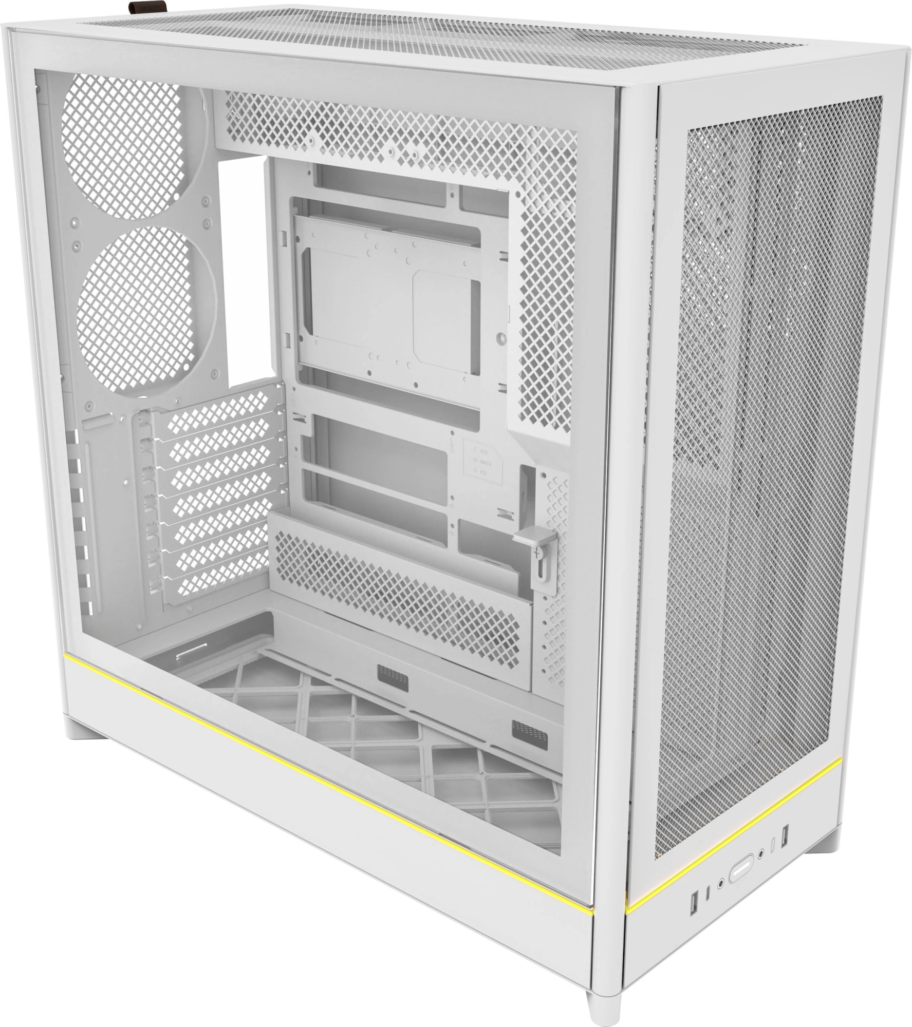 Корпус Montech HS01 белый без БП ATX 11x120mm 2x140mm 2xUSB3.0 audio bott PSU